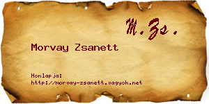 Morvay Zsanett névjegykártya